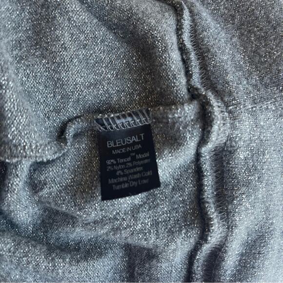 Blue Salt Cropped Lurex Hoodie Size 4 Cropped - Picture 3 of 4
